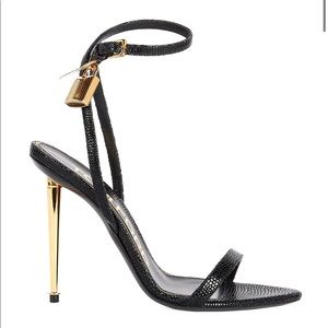 Tom Ford 105mm lizard print lock sandals
